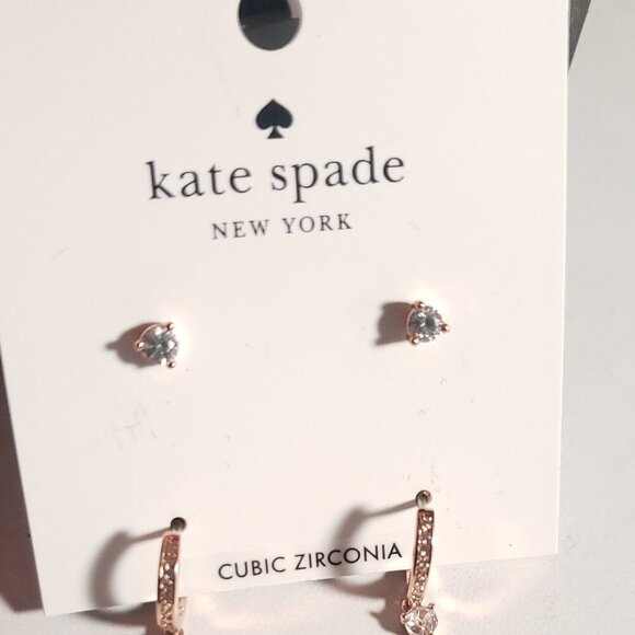 Kate Spade New York Cubic Zirconia Earrings Set – Timeless Sparkle - Picture 3 of 6